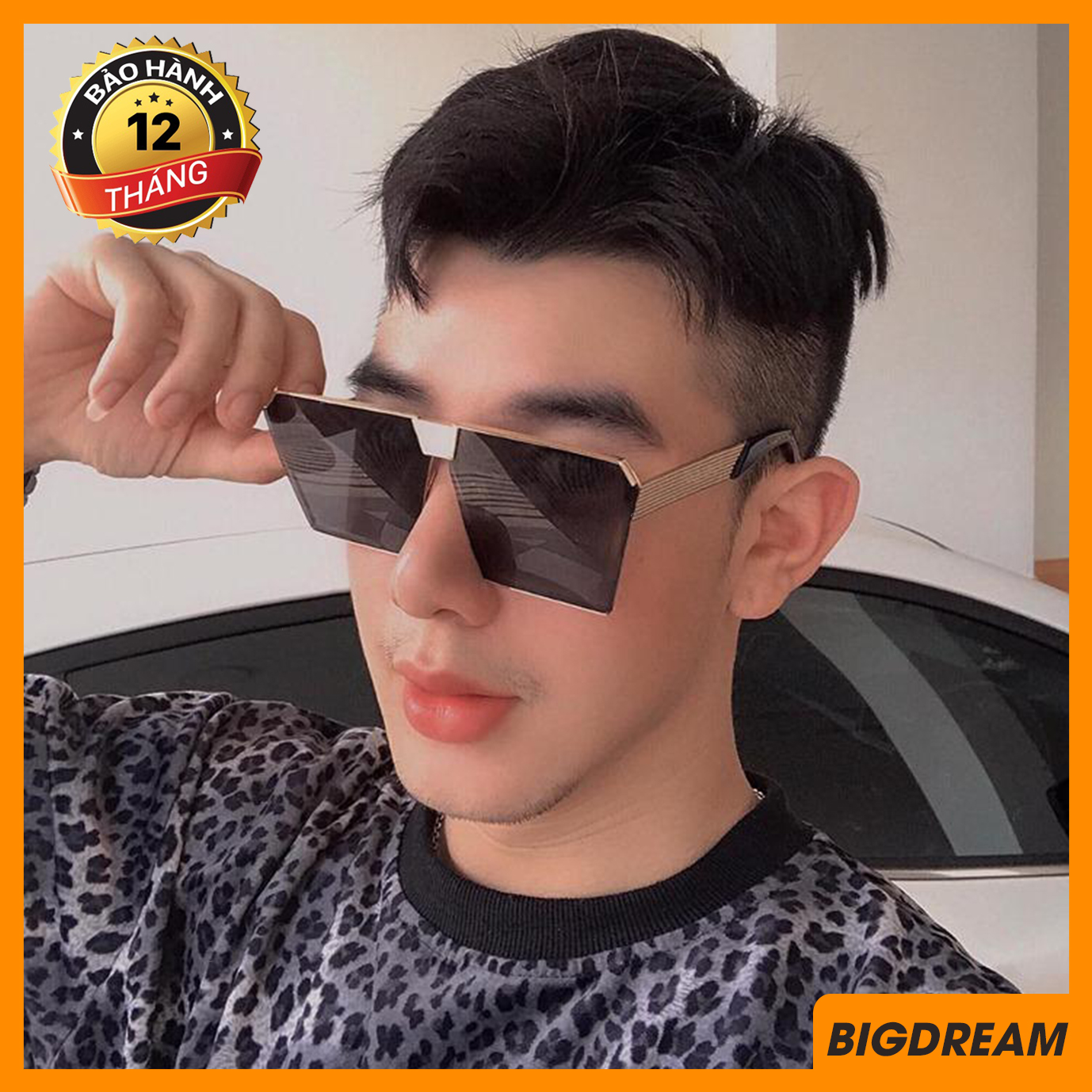 Mắt kính thời trang Siêu Hot 2020 dành cho cả nam và nữ - Kính mát thời trang dáng phẳng BD237 - Mắt kính chống chói chống tia UV - Tặng kèm hộp đựng + Khăn  lau
