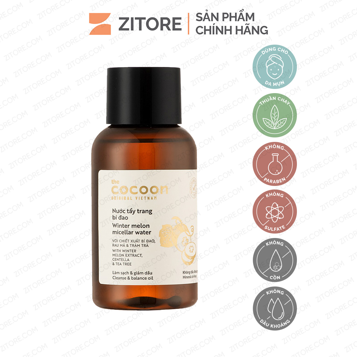 Nước tẩy trang cocoon bí đao làm sạch & giảm dầu 140ml - sản phẩm chính hãng tại zitore