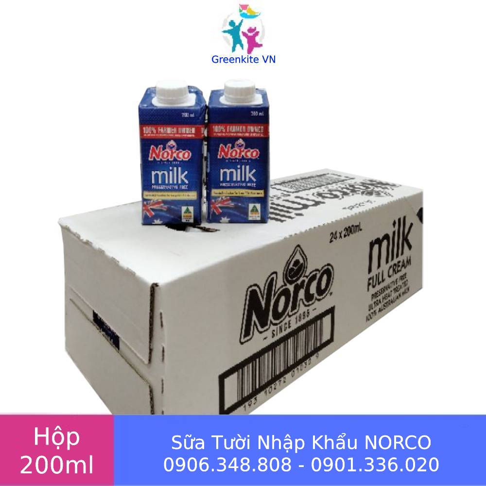 Sữa tươi nhập khẩu norco 200ml date 15.10.2022 - sữa tươi nhập khẩu úc