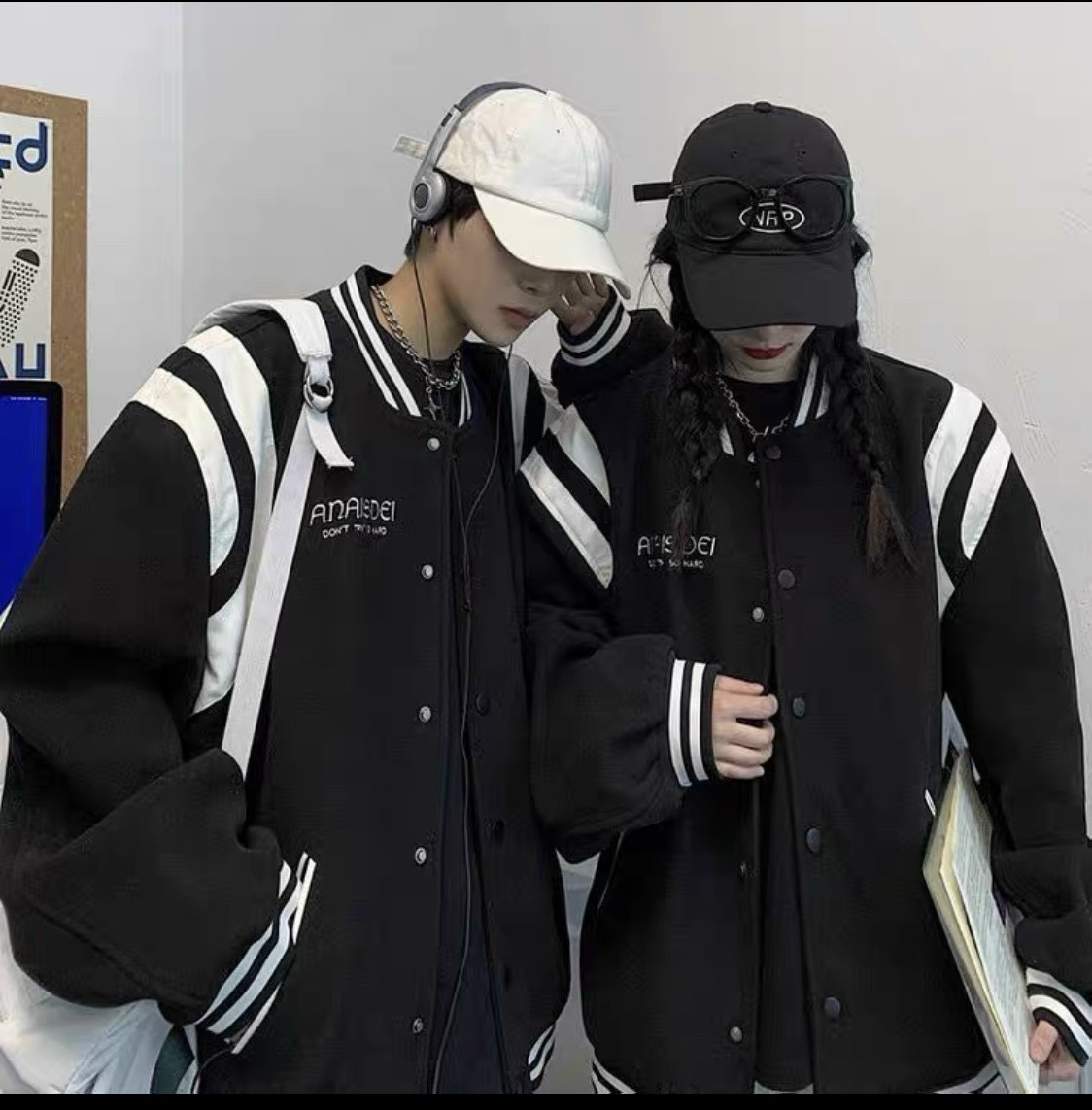 ÁO KHOÁC NỈ BOMBER NAM 2 LỚP NÚT BẤM PHONG CÁCH HOT TREND CAO CẤP