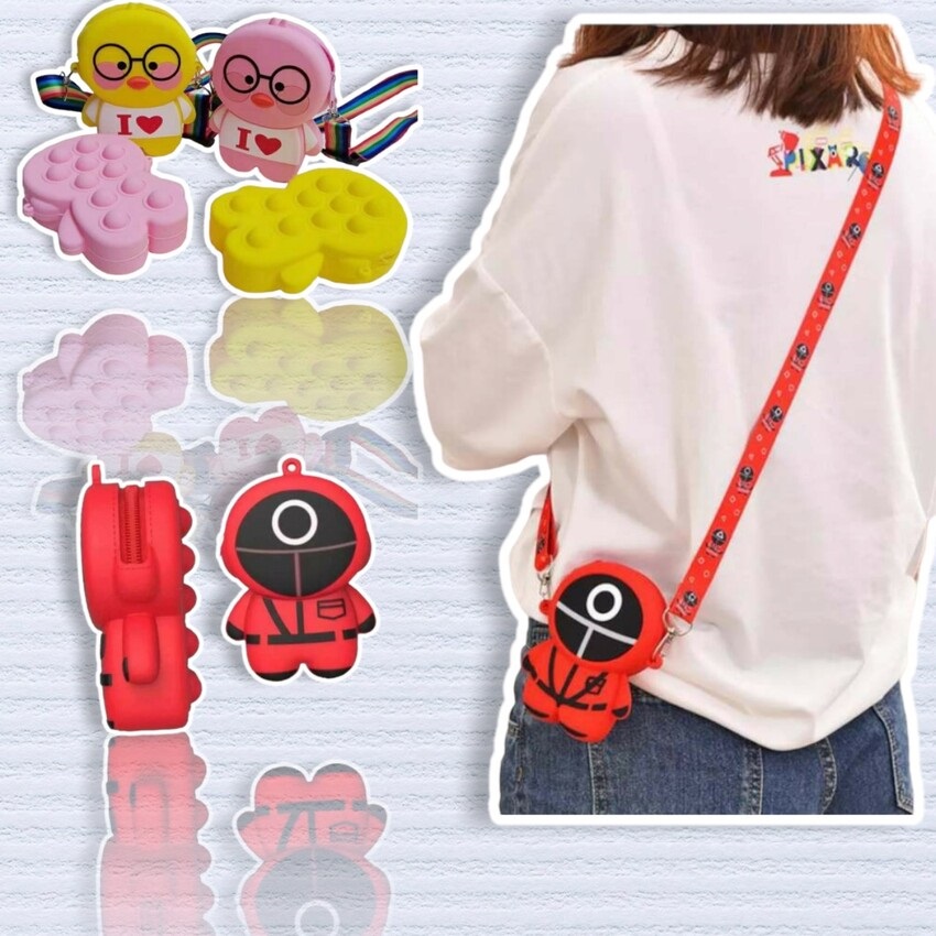 Túi pop it | Túi đeo chéo trò chơi con mực squidgame| Pop it con vịt màu sắc | Siêu cute đáng yêu| Lalyshop