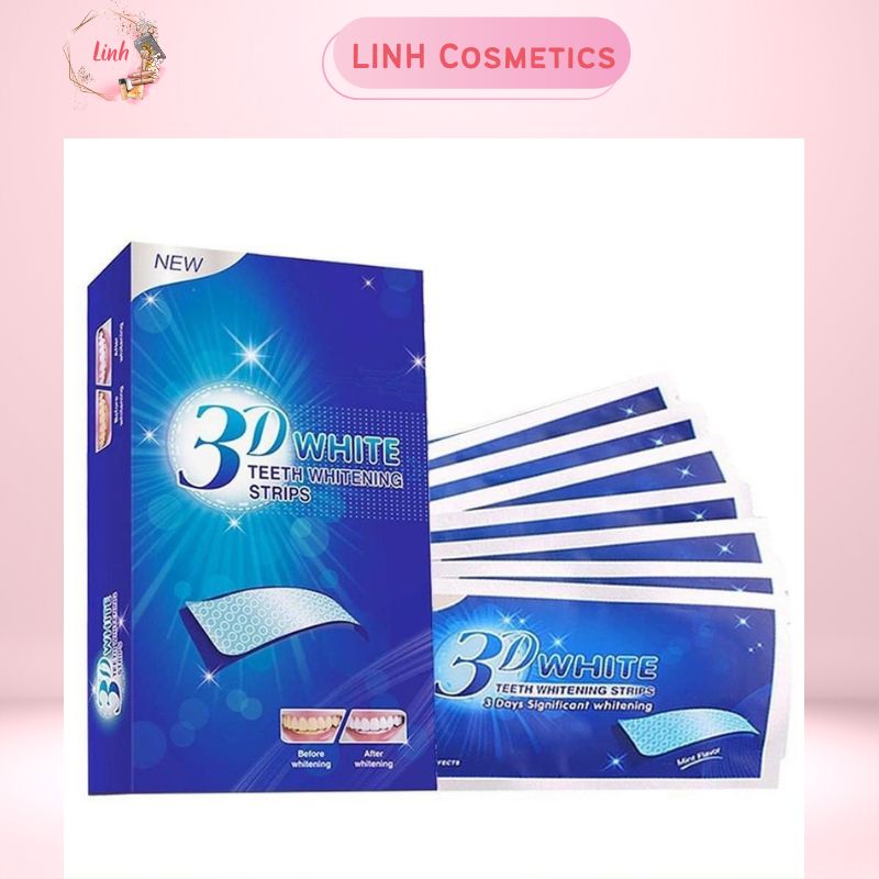 Hộp 7 gói 2 miếng dán trắng răng tiện lợi 3d white teeths