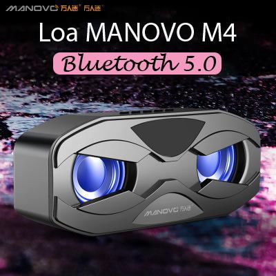 Loa Bluetooth 5.0 di động MANOVO M4 - Âm thanh siêu trầm,ấm, có hỗ trợ thẻ nhớ