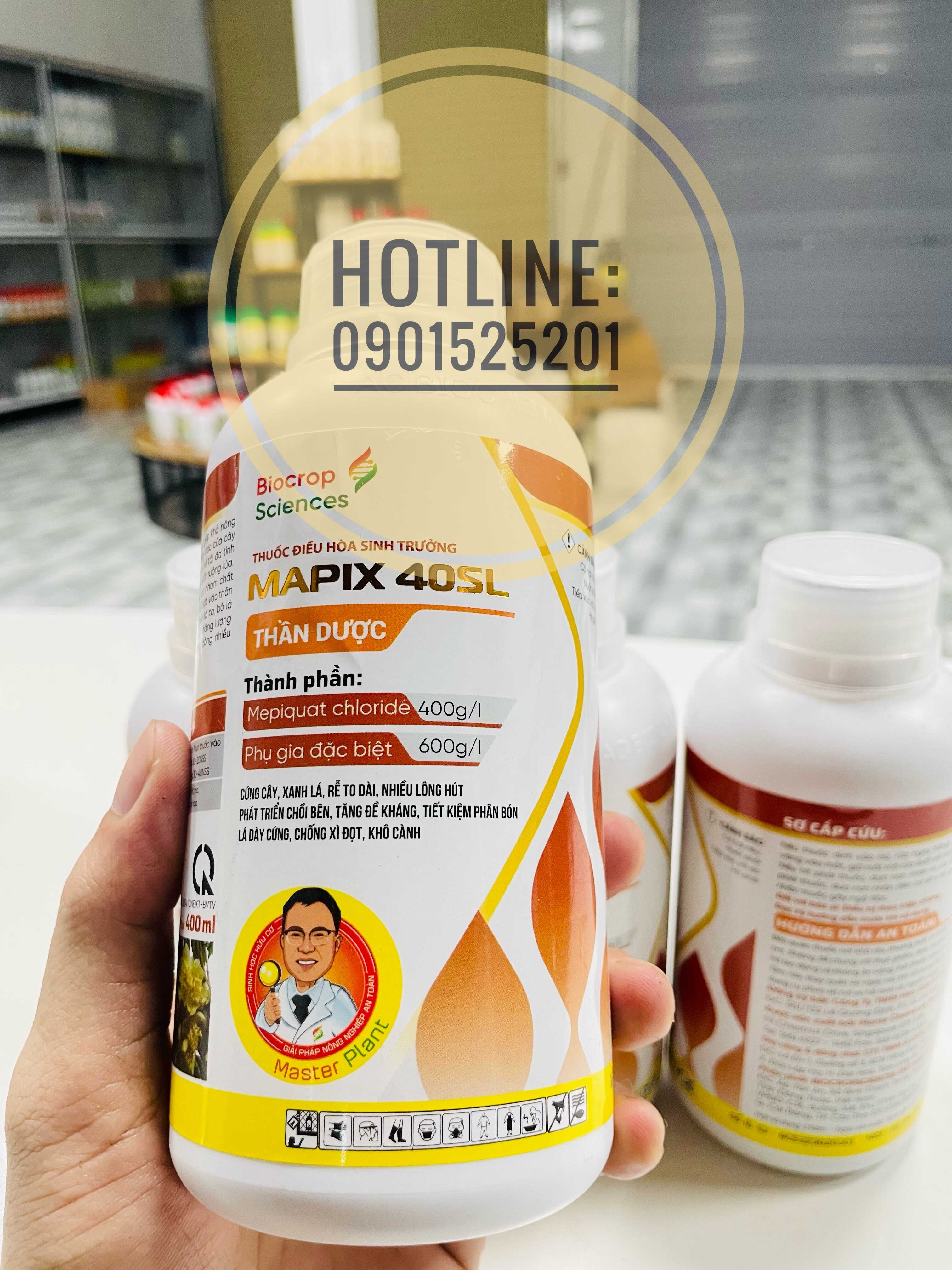 MAPIX 40SL chất điều hòa sinh trưởng, giúp lúa cứng cây, ngắn lóng, hạn chế đổ ngã