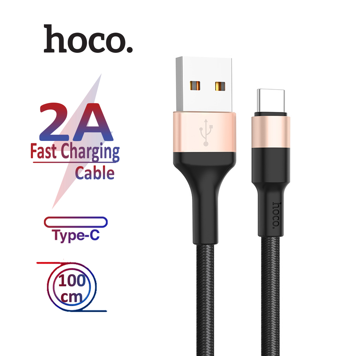 Cáp sạc nhanh 2.4a hoco x26 cổng type-c dài 1m dành cho samsung note huawei xiaomi oppo