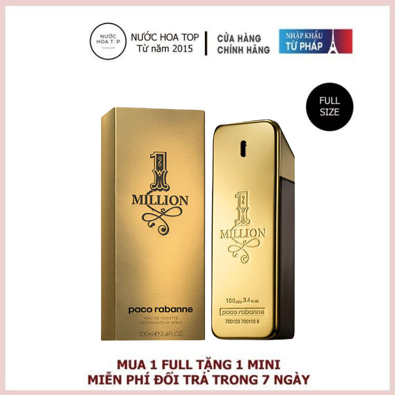 Nước hoa nam paco rabanne one million for men edt 100ml - nước hoa chính hãng