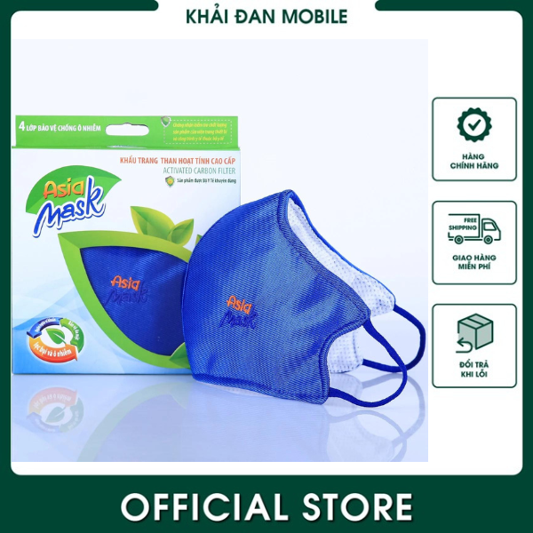 Khẩu trang than hoạt tính asia mask, chống khuẩn, chống bụi