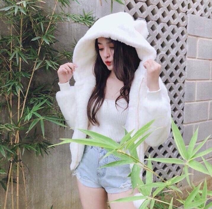 Văn đức fashion - (y như hình)ÁO KHOÁC LÔNG MƯỢT TAI GẤU THỜI TRANG SANG TRỌNG