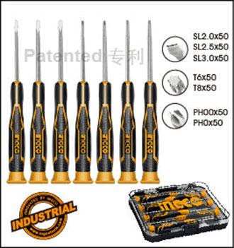 Bộ tuốc nơ vít điện tử 7 chi tiết ingco hksd0718
