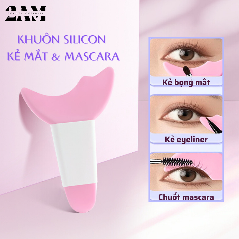Khuôn Kẻ Eyeliner và Masscara Bằng Silicon Dụng Cụ Trang Điểm Chuyên Nghiệp Tiện Dụng