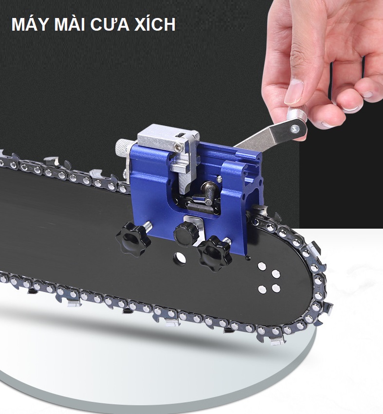 Máy mài cưa xích cầm tay 3 đầu mài
