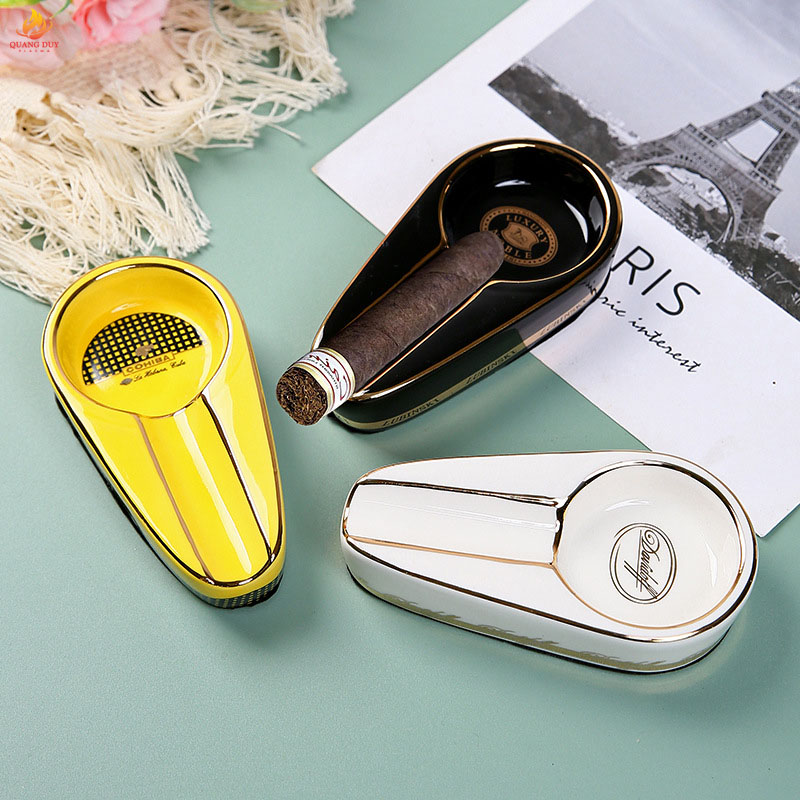 Gạt tàn thuốc xì gà gốm sứ sáng bóng sang trọng