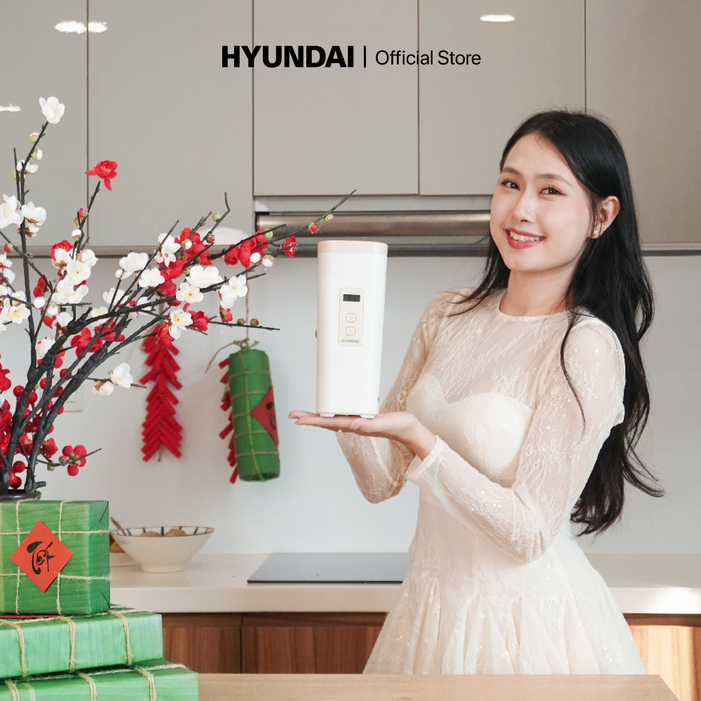 Bình Đun Giữ Nhiệt HYUNDAI D9 An Toàn Không Pin, 13 Mức Nhiệt 450ml Thép Không Gỉ SS316 Màn Hình LED