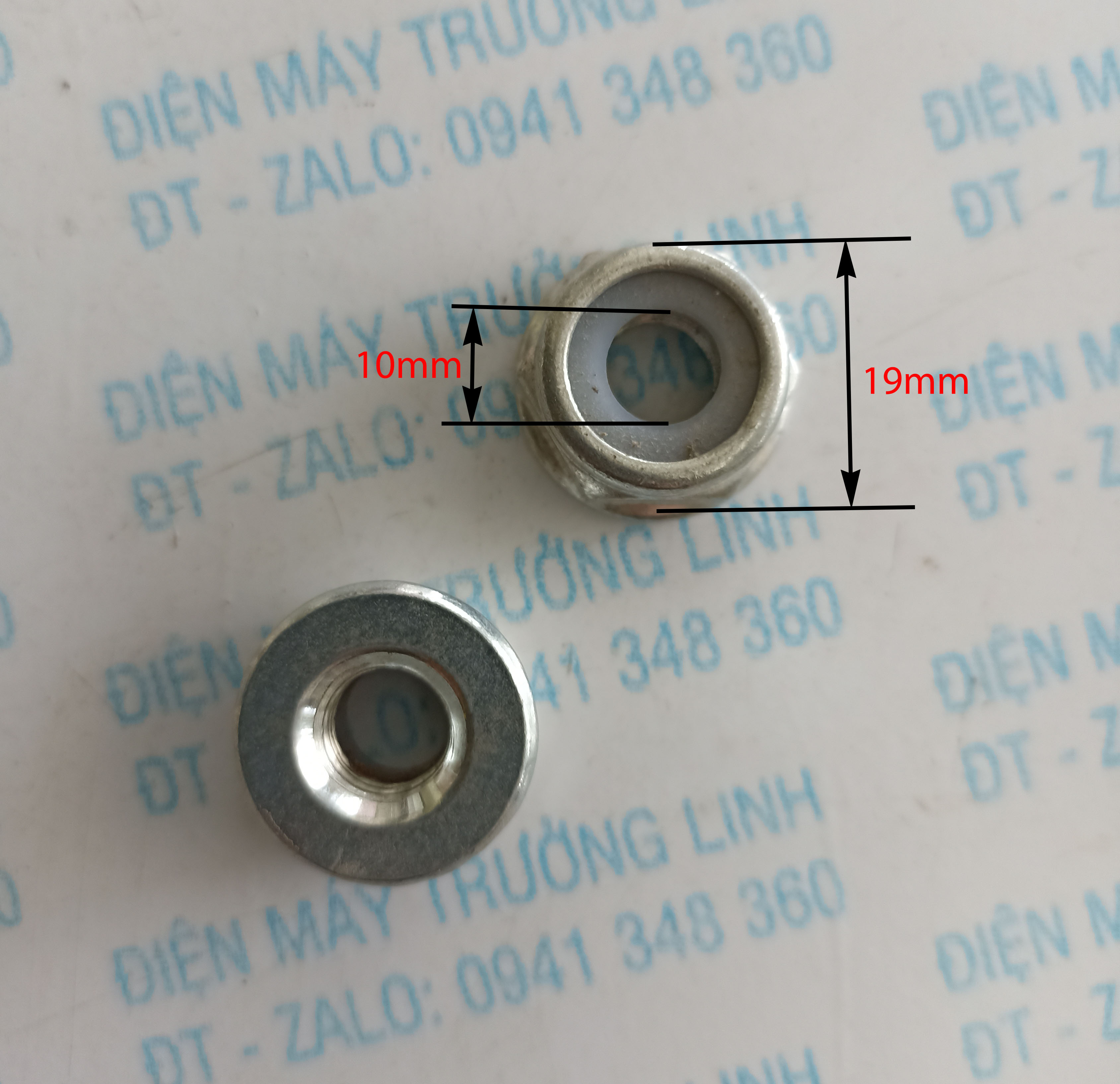 Bu lông, ốc 10ly ren ngược lắp đầu dao, đầu bò máy cắt cỏ