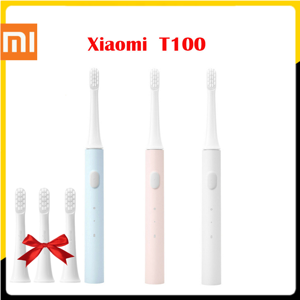 [HCM]Bàn chải đánh răng điện âm Xiaomi Mijia T100, Bàn chải đánh răng siêu âm tự động dành cho người lớn USB có thể sạc lại không thấm nước Tốt cho việc chăm sóc nướu răng