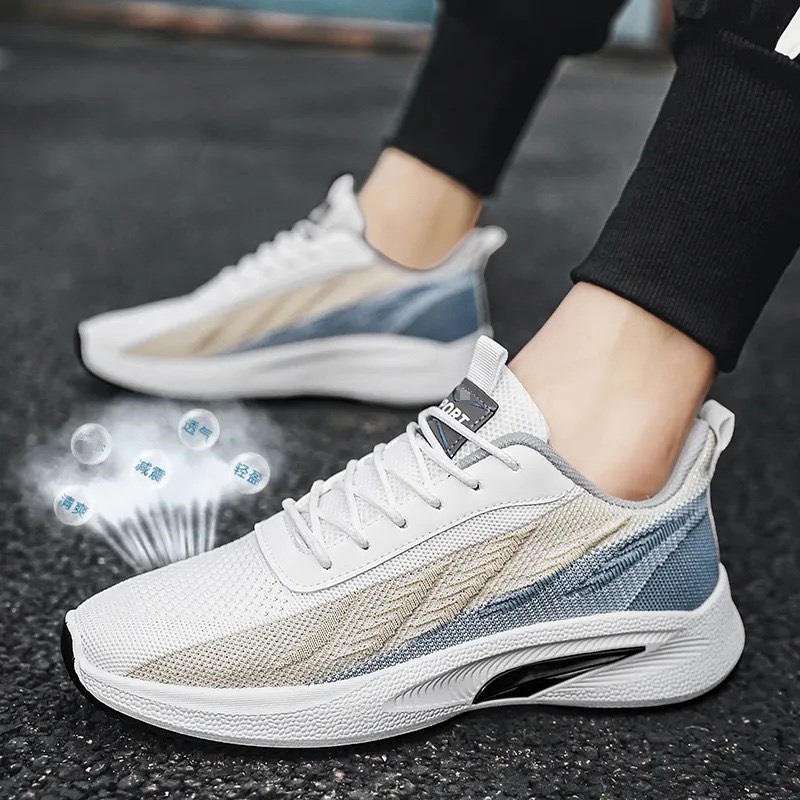 Giày nam sneaker thể thao vải sợi SEA Đế Đen thoáng khí chạy bộ thể dục