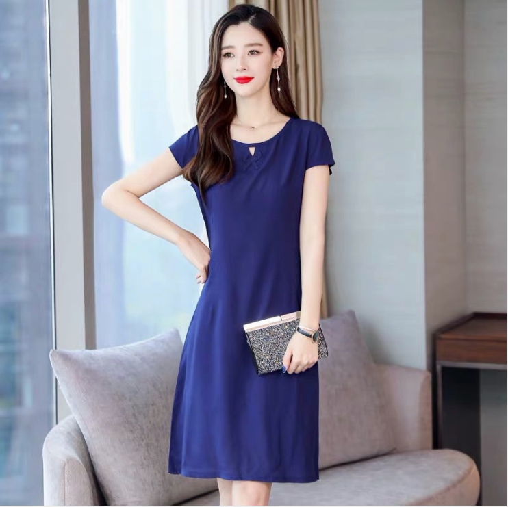 Đầm suông trung niên họa tiết đẹp vải mềm