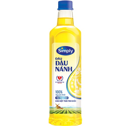 Combo 2 chai dầu ăn simply mỗi chai 1l hsd mới 10/7/2025.
