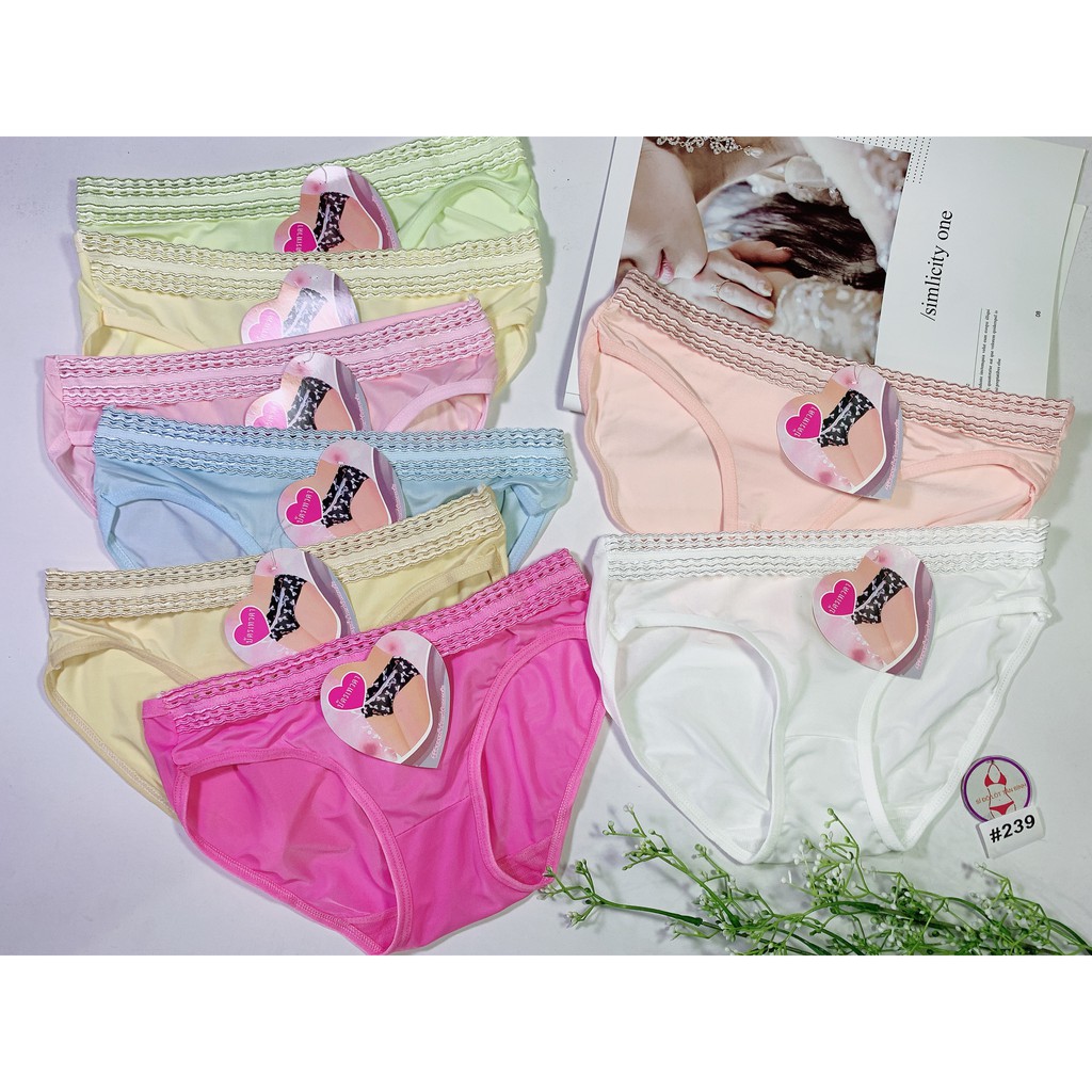 [HCM]Quần lót nữ thun lạnh lưng bản lỗ size <60kg (combo 10)