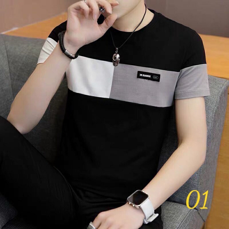 Áo phông nam ngắn tay Vải Thun Cotton Xịn Co giãn thoáng mát T2015