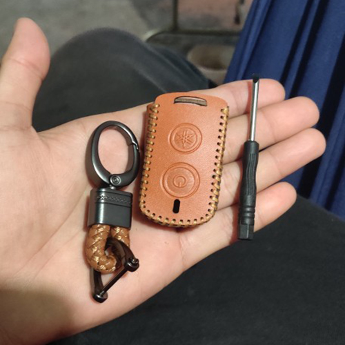 Bao da chìa khóa Smartkey xe Exciter 155, NVX, Janus, Grande, Latte, Nozza kèm móc khóa
