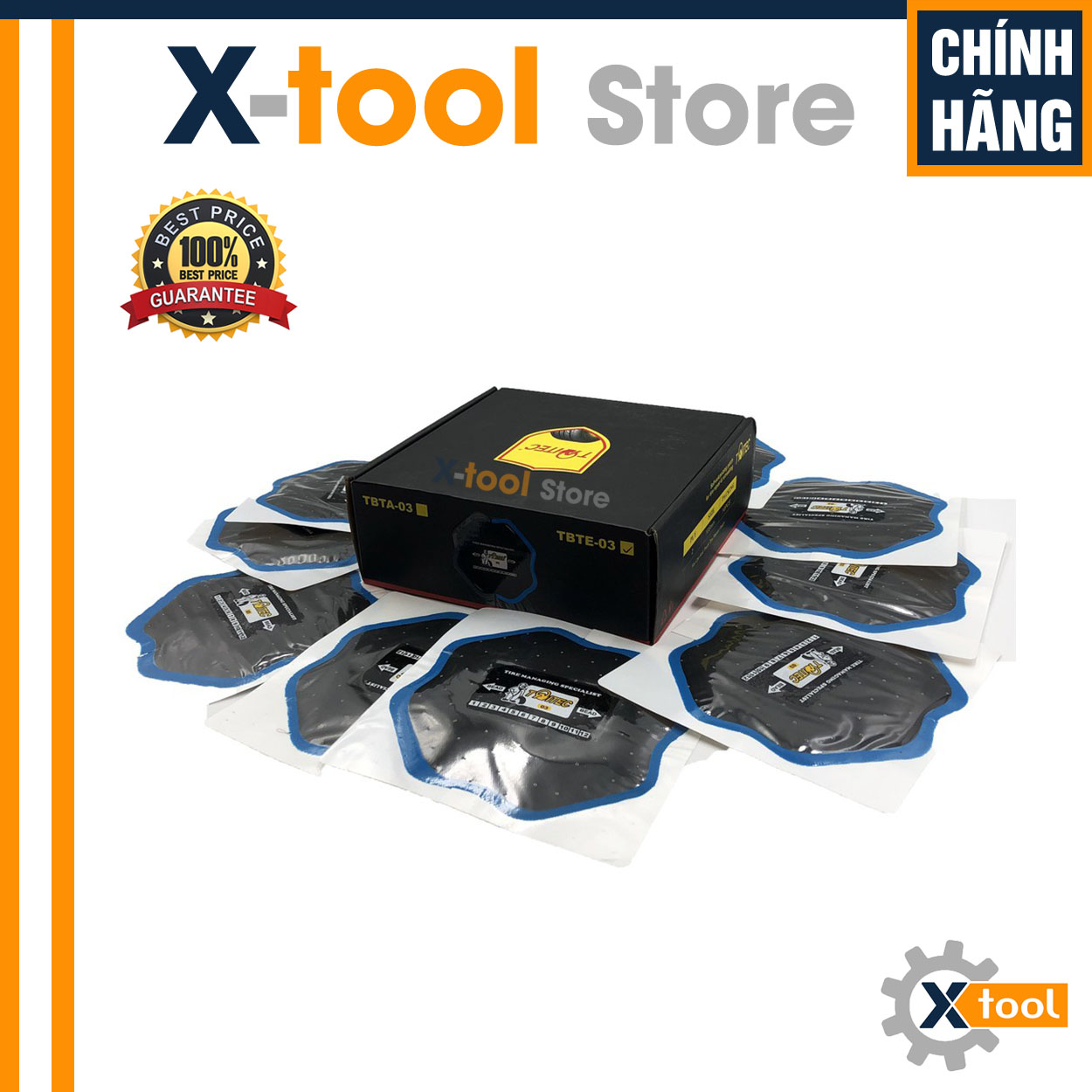 Miếng vá lốp mành chéo đường kính 105mm taitec tbte-03 - dành cho ôtô