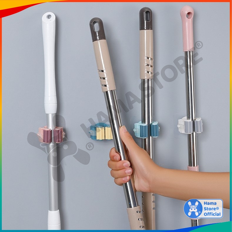 Móc treo cây lau nhà HAMA. Móc treo chổi dán tường siêu chắc, siêu bền, chịu lực lên đến 2kg HAMA Store, mã GD_VS_007