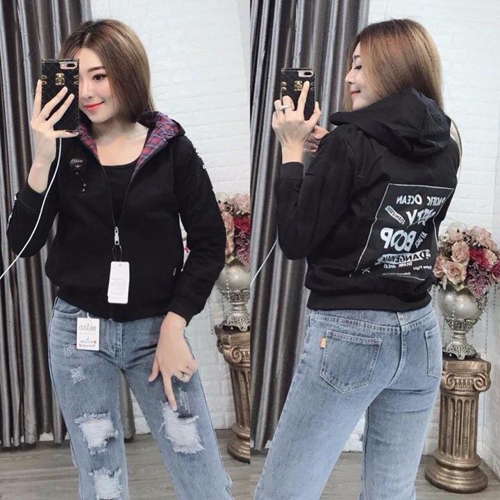 Áo khoát nữ hàng đẹp Boop dễ thương cute bao chất-M064-Áo khoát nữ gió + Áo khoát vải dù nữ + Áo khoát nữ dịu dàng + Áo khoát nữ phong cách + Áo dù 2 lớp