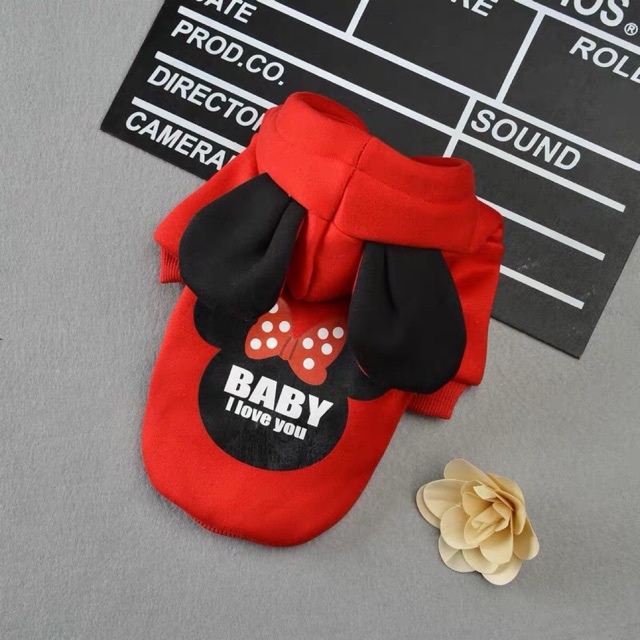 Quần áo thú cưng - áo nỉ cho chó mèo hình mickey, sản phẩm đa dạng về mẫu mã, kích cỡ, màu sắc, chất lượng tốt, cam kết hàng giống với mô tả