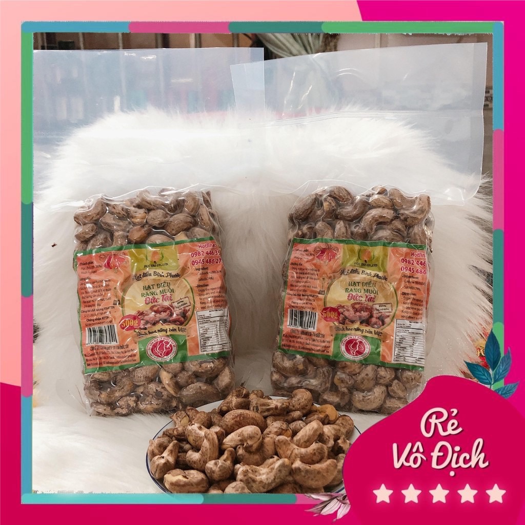 Hạt điều rang muối hck 500gr ❤freeship❤ hạt điều bình phước, chất lượng xuất khẩu