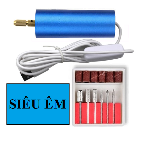 Máy mài mini cầm tay dùng nguồn usb có công tắc trên dây siêu mạnh