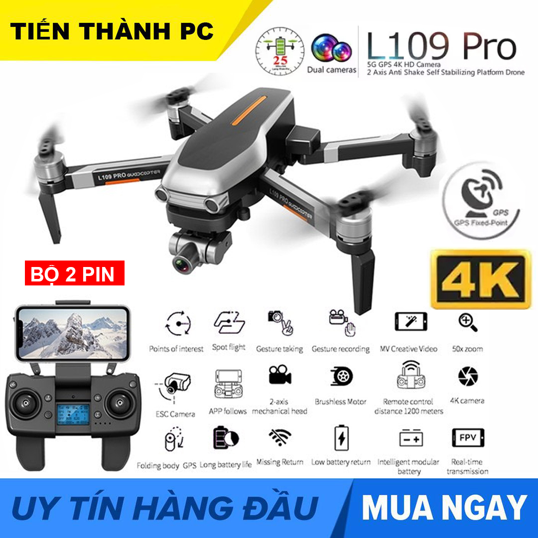 [Trả góp 0%][ TẶNG BALO ] Máy bay Flycam Matavish 3 PRO ( L109 PRO) - Gimbal 2 TRỤC - Camera 4K - Zoom 50X