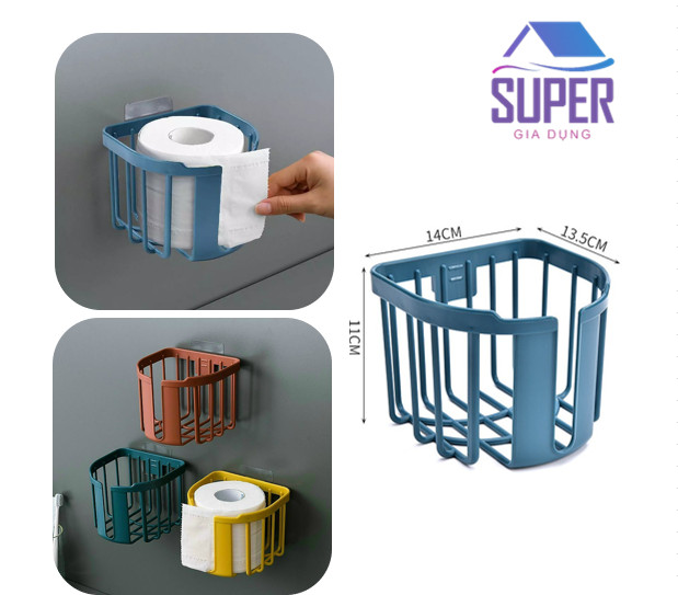 Giỏ đựng giấy vệ sinh dán tường - giỏ treo tường đựng khăn giấy tiện lợi