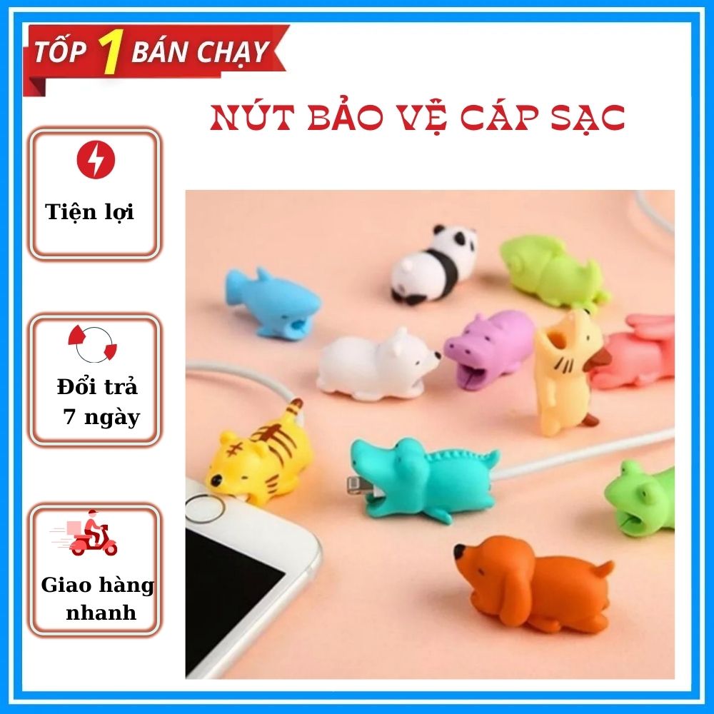 Nút bảo vệ đầu sạc cáp hình thú đáng yêu