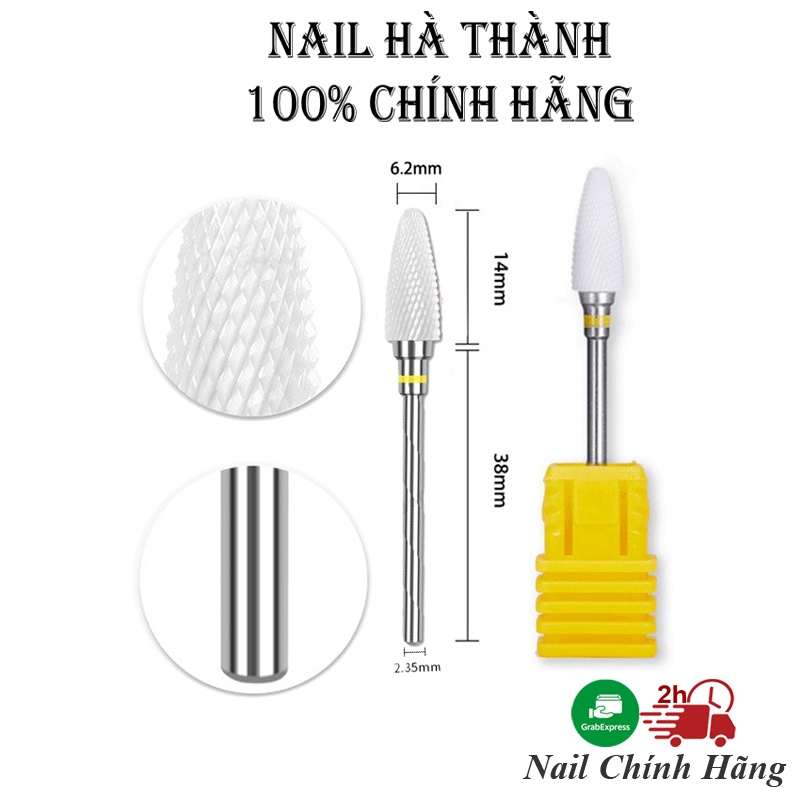 Đầu mài khoé nail sứ mịn, đầu mài da quả lê mịn phụ kiện nail Jeliva Chính Hãng