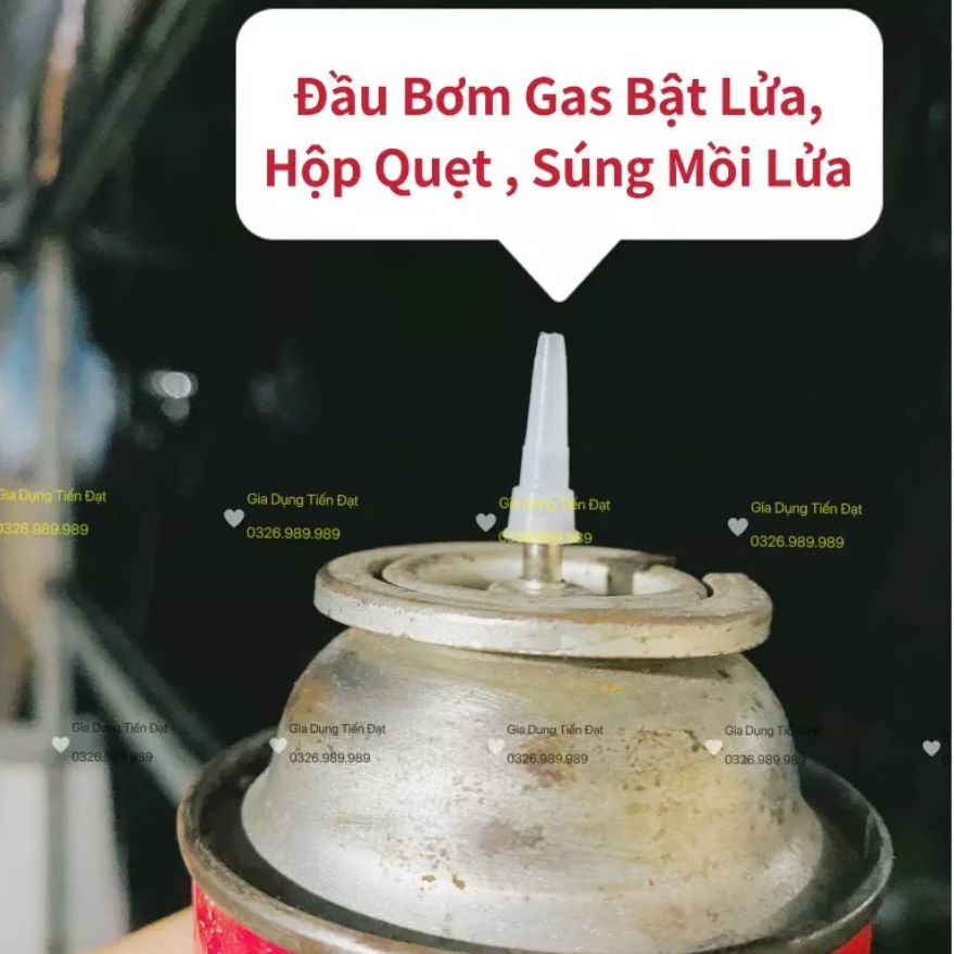 SỈ 100 Đầu bơm gas bật lửa , bơm gas hột quẹt , gas bơm bật lửa , đầu bơm gas cho bật lửa bằng bình gas mini du lịch - Điện Máy Bình Dương ACB