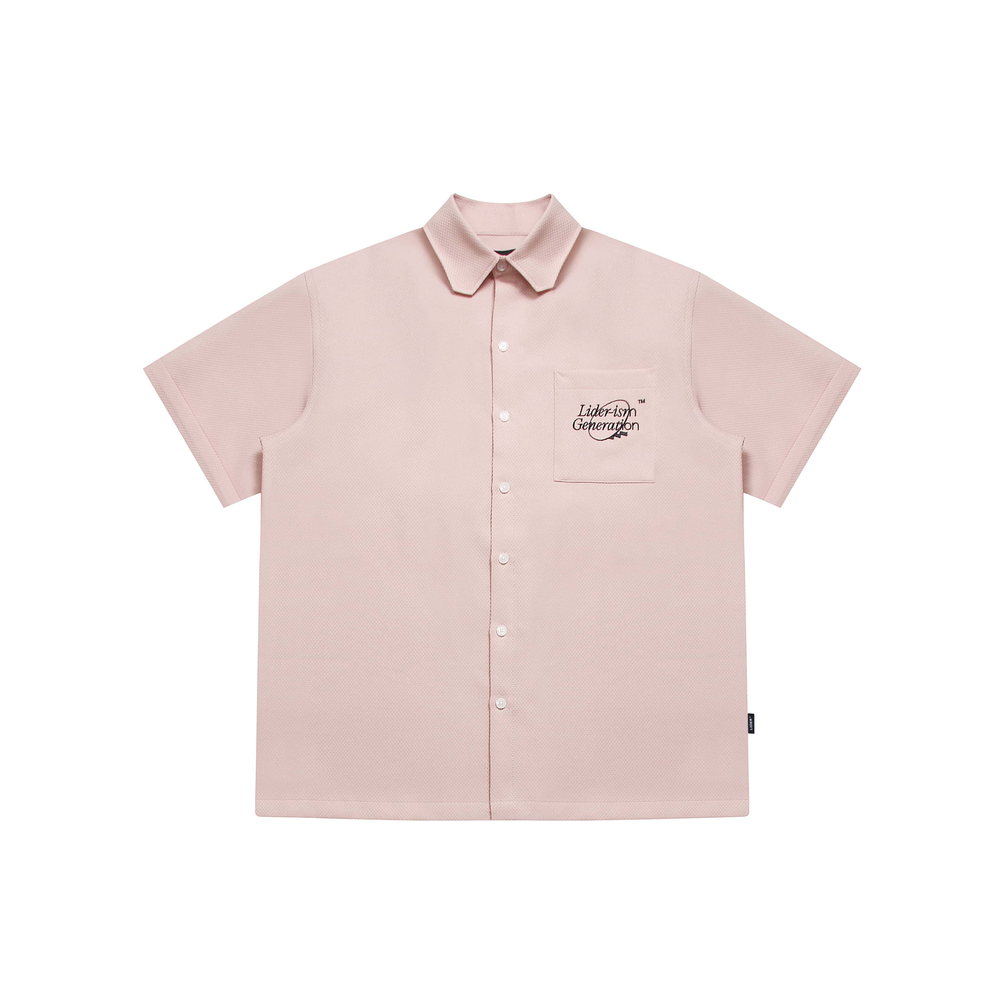 Liderism cuban shirt - blush/white