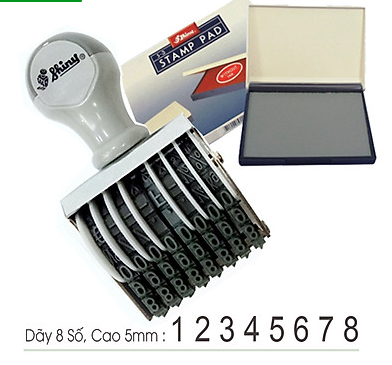 Dấu số xoay tay chấm mực Shiny N-38