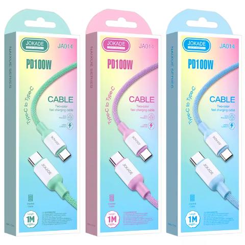 Dây cáp sạc 2 đầu type c jokake sạc nhanh pd100w dây 1m