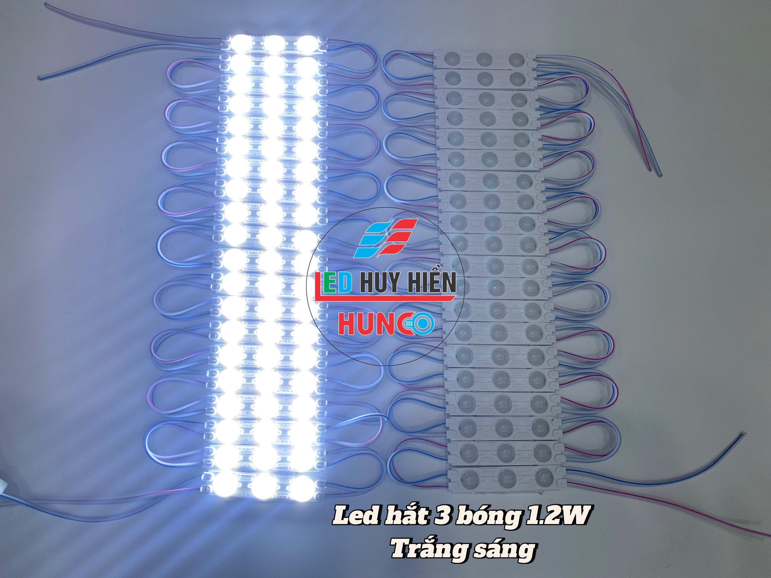Led hắt 3 led 2835 kích thước 6011,6012, 6113 công suất 1,2W (Combo 10 vỉ 20 thanh) màu trắng/ vàng nắng