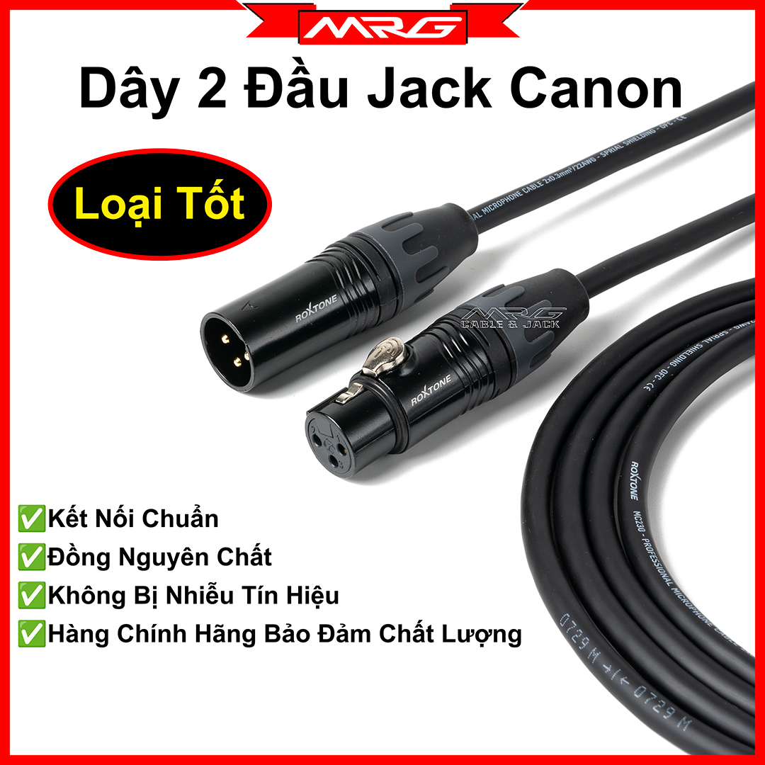 Dây 2 Đầu Canon Đực Cái Loại Tốt, dài 0.5m-1m-1.5m-2m-3m-5m-8m-10m-15m-20m, dây balanced loại tốt.