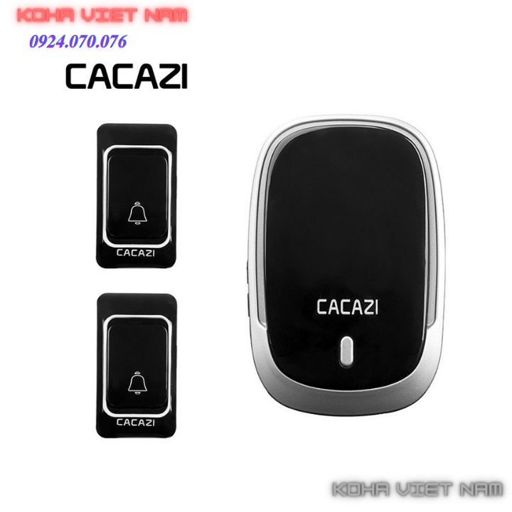 Bộ chuông cửa 2 nút 1 chuông Cacazi - Chuông cửa không dây cao cấp
