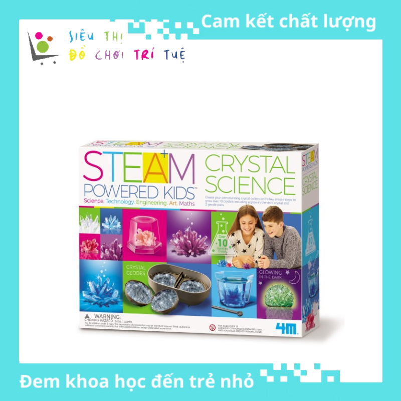 Bộ đồ chơi khoa học tinh thể 4m steam khoa học nghiên cứu sự phát triển của các tinh thể pha lê trong tự nhiên giúp bé khám phá học hỏi⚡siêu thị đồ chơi trí tuệ⚡
