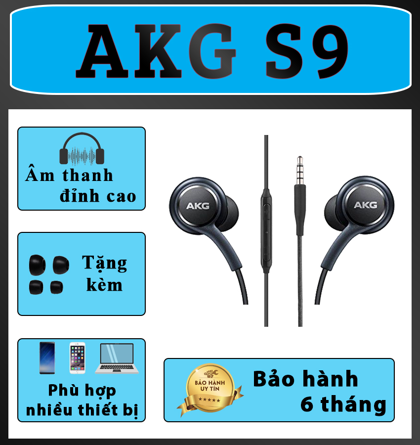 Tai nghe akg s9 -tai nghe nhét tai akg s9 thích hợp cho các máy androi có jack 3.5mm