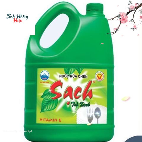 HCM Can Nước rửa chén Net 4kg Sạch Vitamin E Hương Trà Xanh Hương Chanh