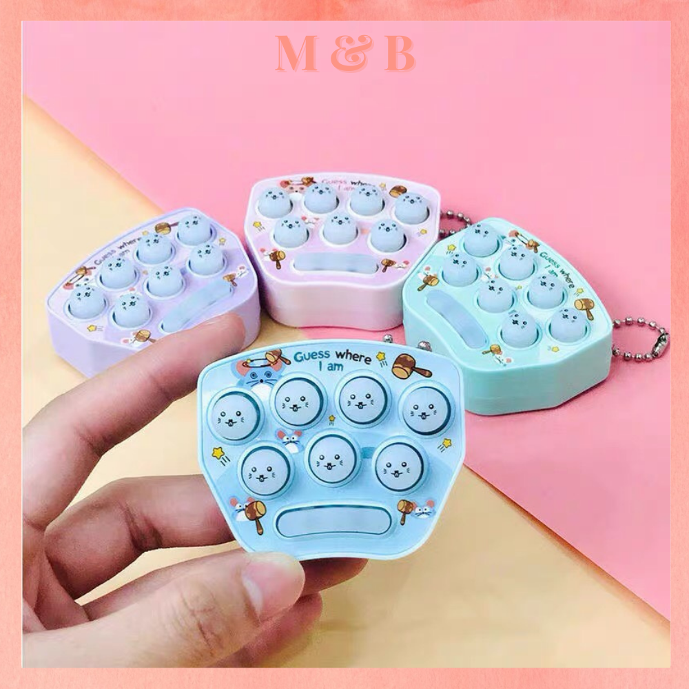 Móc Khóa Cute Dễ Thương Đồ Chơi Đập Chuột Cho Bé Có Nhạc Tăng Kích Thích Sự Phát Triển 5 Giác Giảm Căng Thẳng