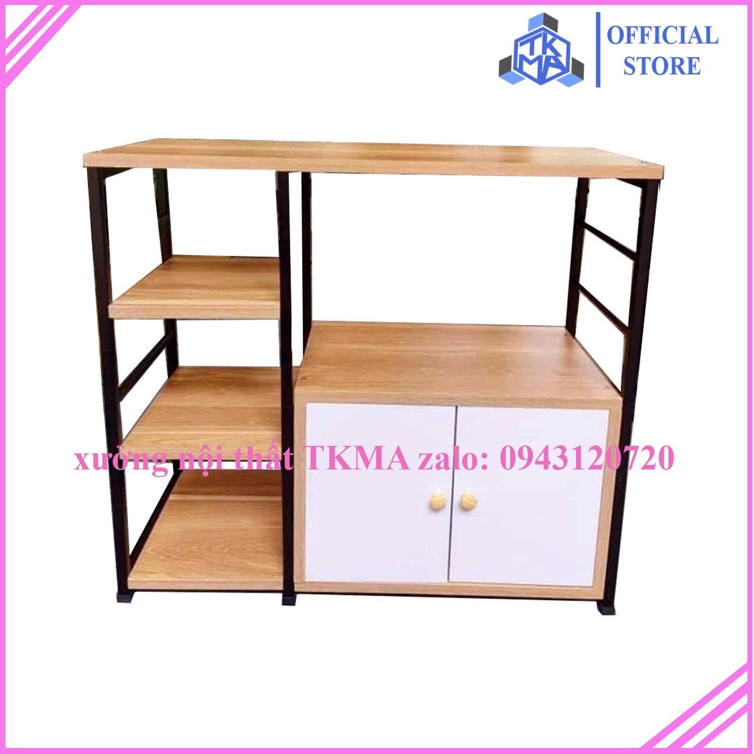 Kệ lò vi sóng nhà bếp đựng đồ đa năng nhiều tầng