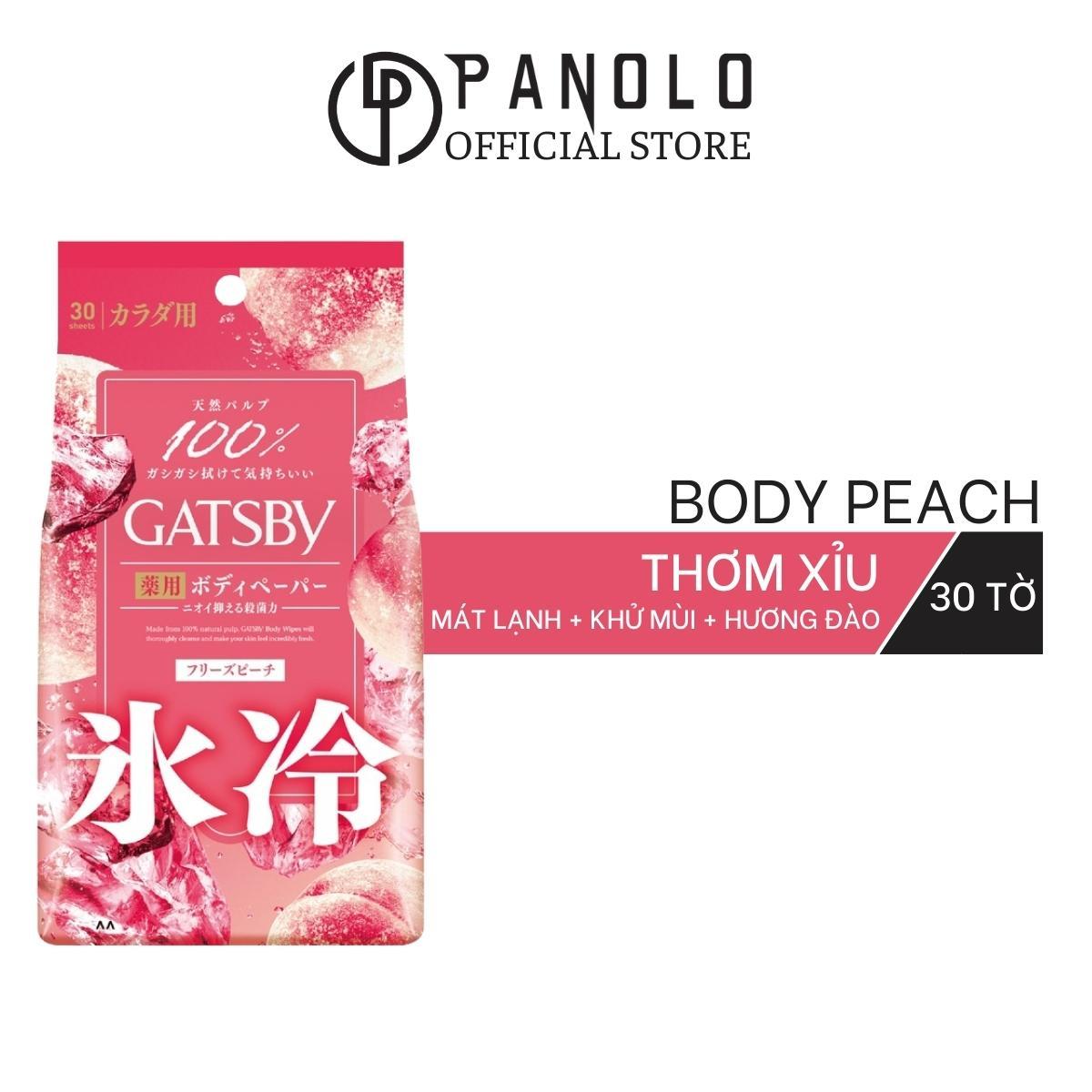 Khăn Giấy Ướt Gatsby Paper Wipes Mát Lạnh Khử Mùi Cơ Thể