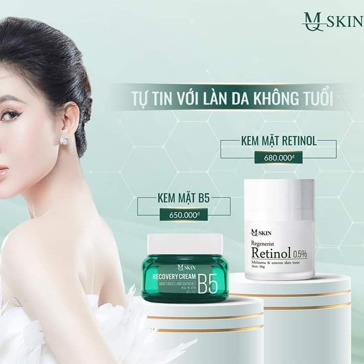 Combo kem retinol 0.5% mq skin và kem dưỡng b5 mq skin - dưỡng trắng, làm dịu da - phục hồi chuyên sâu - phục hồi làn da, tăng sinh tế bào mới - dưỡng ẩm làm mềm da, giảm thâm sạm và dày sừng