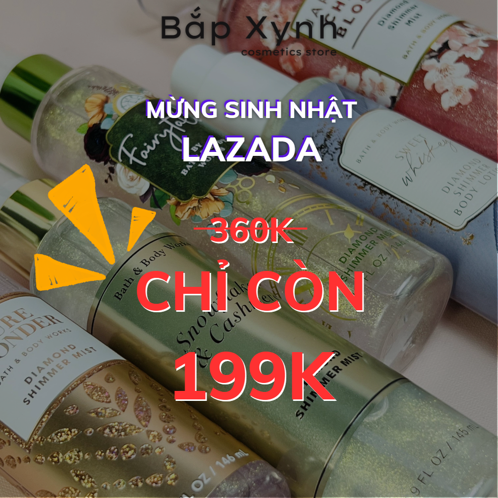 Diamond shimmer mist - Xịt thơm nhũ kim cương chính hãng Bath & Body Works Mỹ